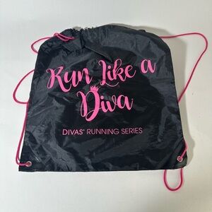 Diva Black and Pink Backpack with Motivational Design